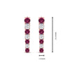 Load image into Gallery viewer, graduated-round-pink-sapphire-earring-in-rose-gold-FDEAR10420GSADRPIANGLE1-NL-RG-HW