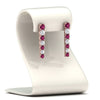 Load image into Gallery viewer, graduated-round-pink-sapphire-earring-in-rose-gold-FDEAR10420GSADRPISTAND-NL-RG