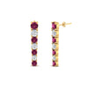 Load image into Gallery viewer, graduated-round-pink-sapphire-earring-in-yellow-gold-FDEAR10420GSADRPI-NL-YG