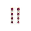 Load image into Gallery viewer, graduated-round-pink-sapphire-earring-in-yellow-gold-FDEAR10420GSADRPIANGLE1-NL-YG