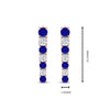Load image into Gallery viewer, graduated-round-sapphire-earring-in-rose-gold-FDEAR10420GSABLANGLE1-NL-RG-HW