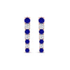 Load image into Gallery viewer, graduated-round-sapphire-earring-in-rose-gold-FDEAR10420GSABLANGLE1-NL-RG