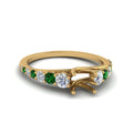 Thumbnail 57 - graduated-semi-mount-diamond-engagement-ring-with-emerald-in-FDENR9450SMRGEMGR-NL-YG