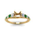 Thumbnail 58 - graduated-semi-mount-diamond-engagement-ring-with-emerald-in-FDENR9450SMRGEMGR-NL-YG