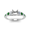 Thumbnail 62 - graduated-semi-mount-diamond-engagement-ring-with-emerald-in-FDENR9450SMRGEMGR-NL-WG