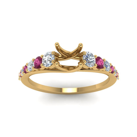 graduated-semi-mount-diamond-engagement-ring-with-pink-sapphire-in-FDENR9450SMRGSADRPI-NL-YG