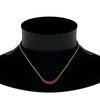 Load image into Gallery viewer, graduated-smile-necklace-with-pink-sapphire-in-FDPD9195GSADRPI-NL-YG-GS