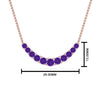 Load image into Gallery viewer, graduated-smile-necklace-with-purple-topaz-in-FDPD9195GVITO-NL-RG-GS