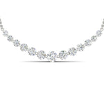 Load image into Gallery viewer, Graduated-Straight-Line-Diamond-Necklace-In-14k-FDNK8056-2.00-WG