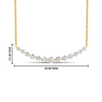 Load image into Gallery viewer, graduated-straight-line-round-diamond-necklace-in-FDNK8056ANGLE1-2.00CT-NL-YG
