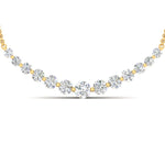 Load image into Gallery viewer, graduated-straight-line-round-diamond-necklace-in-FDNK8056ANGLE1-2.00CT-NL-YG