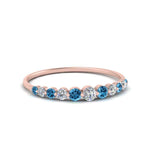 Load image into Gallery viewer, graduated-womens-stackable-diamond-ring-with-blue-topaz-in-rose-gold-FD9491B-(0.35ct)GICBLTO-NL-RG.jpg
