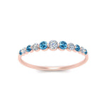 Load image into Gallery viewer, graduated-womens-stackable-diamond-ring-with-blue-topaz-in-rose-gold-FD9491B-(0.35ct)GICBLTO-NL-RG.jpg
