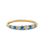 Load image into Gallery viewer, graduated-womens-stackable-diamond-ring-with-blue-topaz-in-yellow-gold-FD9491B-(0.35ct)GICBLTO-NL-YG.jpg
