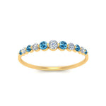 Load image into Gallery viewer, graduated-womens-stackable-diamond-ring-with-blue-topaz-in-yellow-gold-FD9491B-(0.35ct)GICBLTO-NL-YG.jpg

