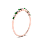 Load image into Gallery viewer, graduated-womens-stackable-diamond-ring-with-emerald-in-rose-gold-FD9491B-(0.35ct)GEMGR-NL-RG.jpg
