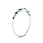 Load image into Gallery viewer, graduated-womens-stackable-diamond-ring-with-emerald-in-white-gold-FD9491B-(0.35ct)GEMGR-NL-WG.jpg
