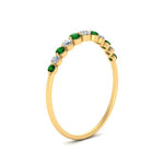 Load image into Gallery viewer, graduated-womens-stackable-diamond-ring-with-emerald-in-yellow-gold-FD9491B-(0.35ct)GEMGR-NL-YG.jpg
