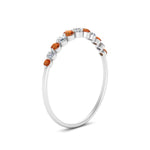 Load image into Gallery viewer, graduated-womens-stackable-diamond-ring-with-orange-sapphire-in-white-gold-FD9491B-(0.35ct)GSAOR-NL-WG.jpg
