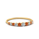 Load image into Gallery viewer, graduated-womens-stackable-diamond-ring-with-orange-sapphire-in-yellow-gold-FD9491B-(0.35ct)GSAOR-NL-YG.jpg
