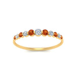 Load image into Gallery viewer, graduated-womens-stackable-diamond-ring-with-orange-sapphire-in-yellow-gold-FD9491B-(0.35ct)GSAOR-NL-YG.jpg
