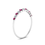 Load image into Gallery viewer, graduated-womens-stackable-diamond-ring-with-pink-sapphire-in-white-gold-FD9491B-(0.35ct)GSADRPI-NL-WG.jpg
