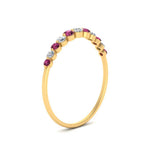 Load image into Gallery viewer, graduated-womens-stackable-diamond-ring-with-pink-sapphire-in-yellow-gold-FD9491B-(0.35ct)GSADRPI-NL-YG.jpg
