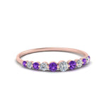 Load image into Gallery viewer, graduated-womens-stackable-diamond-ring-with-purple-topaz-in-rose-gold-FD9491B-(0.35ct)GVITO-NL-RG.jpg
