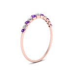 Load image into Gallery viewer, graduated-womens-stackable-diamond-ring-with-purple-topaz-in-rose-gold-FD9491B-(0.35ct)GVITO-NL-RG.jpg
