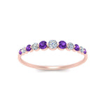 Load image into Gallery viewer, graduated-womens-stackable-diamond-ring-with-purple-topaz-in-rose-gold-FD9491B-(0.35ct)GVITO-NL-RG.jpg
