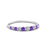 Load image into Gallery viewer, graduated-womens-stackable-diamond-ring-with-purple-topaz-in-white-gold-FD9491B-(0.35ct)GVITO-NL-WG.jpg
