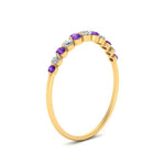 Load image into Gallery viewer, graduated-womens-stackable-diamond-ring-with-purple-topaz-in-yellow-gold-FD9491B-(0.35ct)GVITO-NL-YG.jpg
