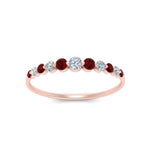 Load image into Gallery viewer, graduated-womens-stackable-diamond-ring-with-ruby-in-rose-gold-FD9491B-(0.35ct)GRUDR-NL-RG.jpg

