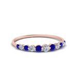Load image into Gallery viewer, graduated-womens-stackable-diamond-ring-with-sapphire-in-rose-gold-FD9491B-(0.35ct)GSABL-NL-RG.jpg
