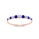 Load image into Gallery viewer, graduated-womens-stackable-diamond-ring-with-sapphire-in-rose-gold-FD9491B-(0.35ct)GSABL-NL-RG.jpg
