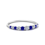 Load image into Gallery viewer, graduated-womens-stackable-diamond-ring-with-sapphire-in-white-gold-FD9491B-(0.35ct)GSABL-NL-WG.jpg
