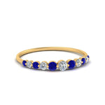 Load image into Gallery viewer, graduated-womens-stackable-diamond-ring-with-sapphire-in-yellow-gold-FD9491B-(0.35ct)GSABL-NL-YG.jpg
