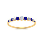 Load image into Gallery viewer, graduated-womens-stackable-diamond-ring-with-sapphire-in-yellow-gold-FD9491B-(0.35ct)GSABL-NL-YG.jpg
