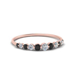 Load image into Gallery viewer, graduated-womens-stackable-ring-with-black-diamond-in-rose-gold-FD9491B-(0.35ct)GBLACK-NL-RG.jpg
