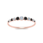 Load image into Gallery viewer, graduated-womens-stackable-ring-with-black-diamond-in-rose-gold-FD9491B-(0.35ct)GBLACK-NL-RG.jpg
