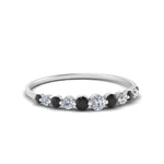 Load image into Gallery viewer, graduated-womens-stackable-ring-with-black-diamond-in-white-gold-FD9491B-(0.35ct)GBLACK-NL-WG.jpg
