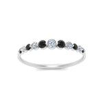 Load image into Gallery viewer, graduated-womens-stackable-ring-with-black-diamond-in-white-gold-FD9491B-(0.35ct)GBLACK-NL-WG.jpg
