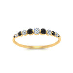 Load image into Gallery viewer, graduated-womens-stackable-ring-with-black-diamond-in-yellow-gold-FD9491B-(0.35ct)GBLACK-NL-YG.jpg

