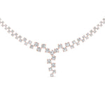 Load image into Gallery viewer, graduated-zigzag-drop-diamond-necklace-in-FDNK8197-NL-RG
