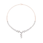 Load image into Gallery viewer, graduated-zigzag-drop-diamond-necklace-in-FDNK8197-NL-RG
