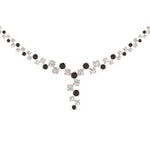 Load image into Gallery viewer, graduated-zigzag-drop-diamond-necklace-with-black-diamond-in-FDNK8197GBLACK-NL-RG
