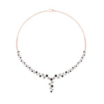 Load image into Gallery viewer, graduated-zigzag-drop-diamond-necklace-with-black-diamond-in-FDNK8197GBLACK-NL-RG
