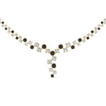 Load image into Gallery viewer, graduated-zigzag-drop-diamond-necklace-with-black-diamond-in--FDNK8197GBLACK-NL-YG
