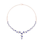 Load image into Gallery viewer, graduated-zigzag-drop-diamond-necklace-with-blue-sapphire-in-FDNK8197GSABL-NL-RG
