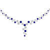 Load image into Gallery viewer, graduated-zigzag-drop-diamond-necklace-with-blue-sapphire-in--FDNK8197GSABL-NL-WG